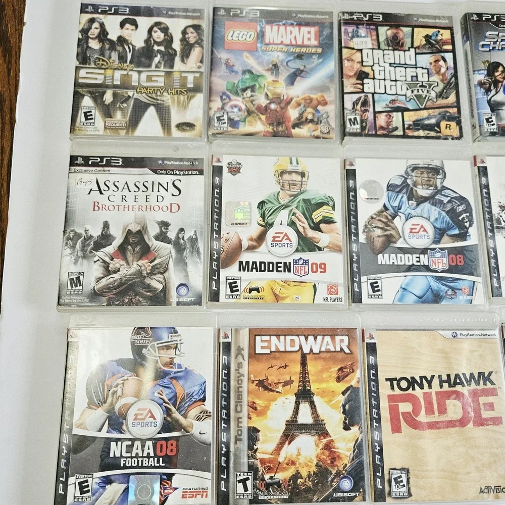 Playstation 3 Games Lot of 15 GTA, Assassin's Creed, Sports, Lego Marvel, Vegas